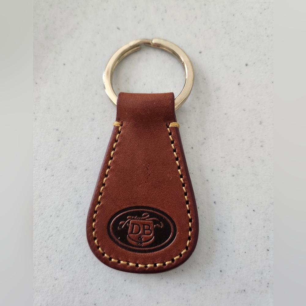 Dooney & Bourke Brown Leather Key & Card Holder